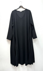 Pleated long dress i Plus Size