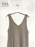 Plus Size Sleeveless Dress V-Neck in Waze Ultra Stretch