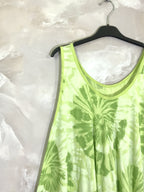 Plus Size Lång ärmlös klänning med tie-dye-mönster