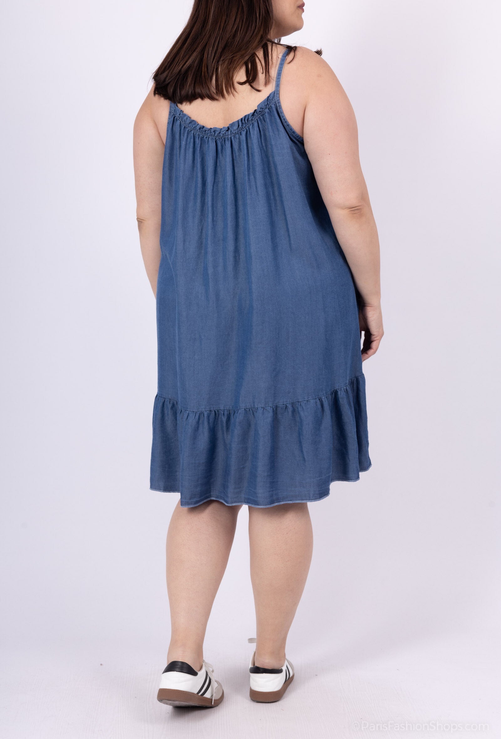 Plus Size Mid-length Klänning i Tencel