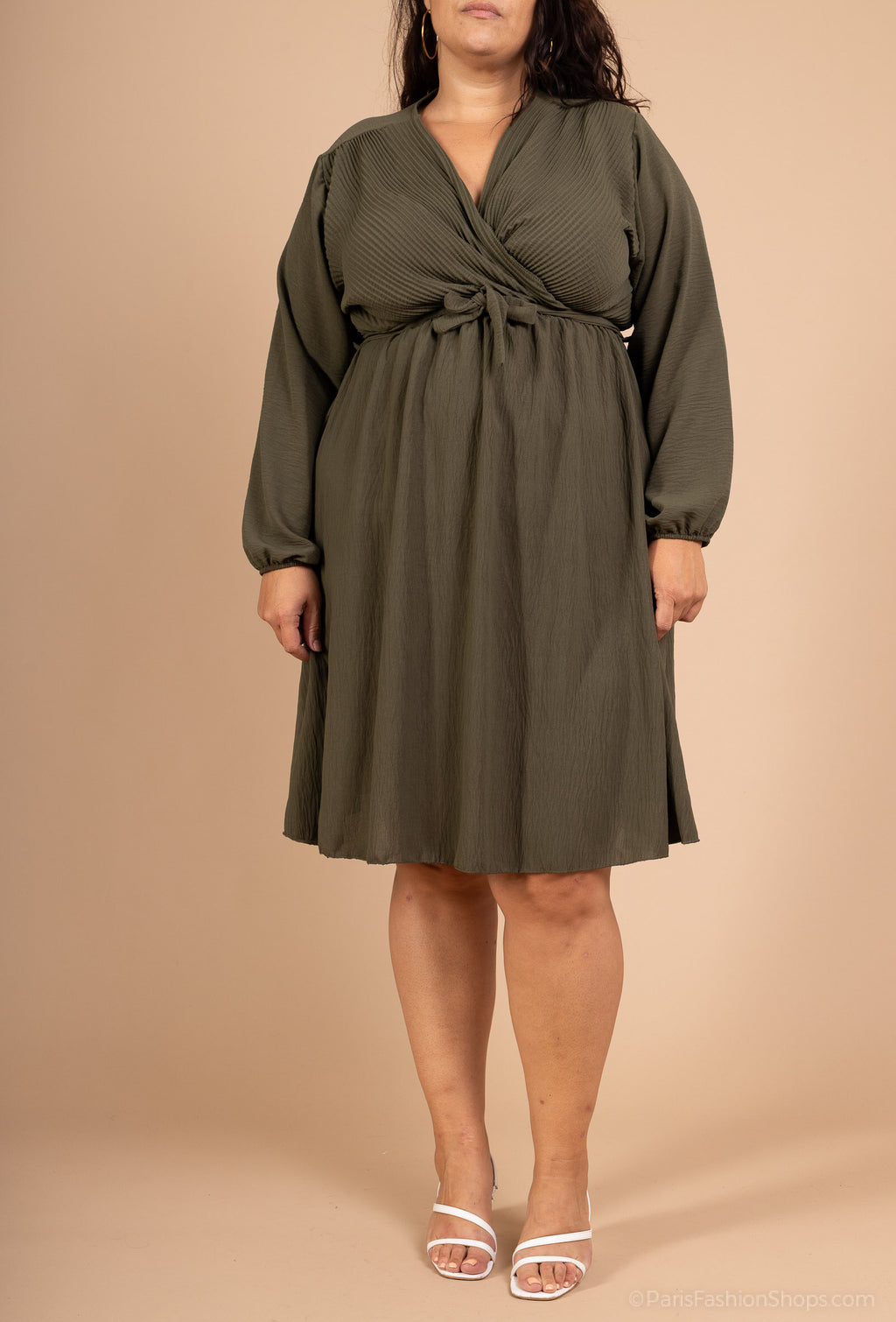 Elegant plus-size midi dress T40 to T56 i Stor Storlek