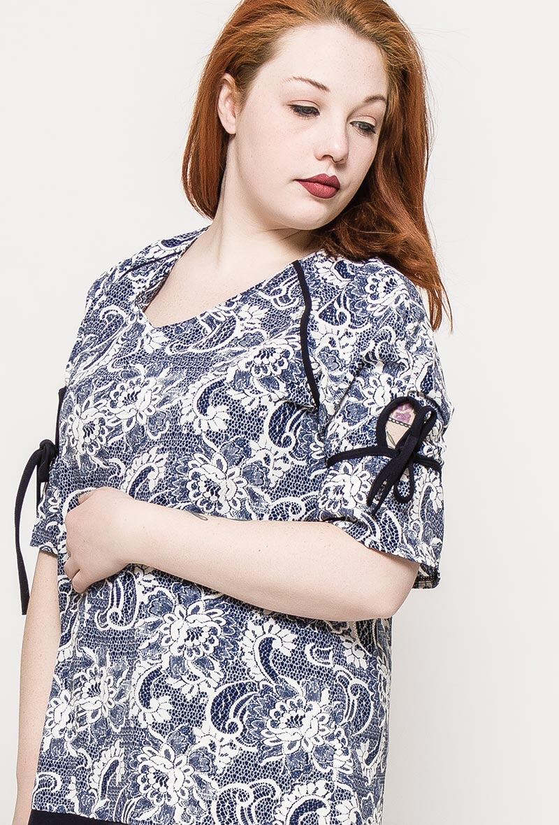 Plus Size Mönstrad Tunika eller Klänning