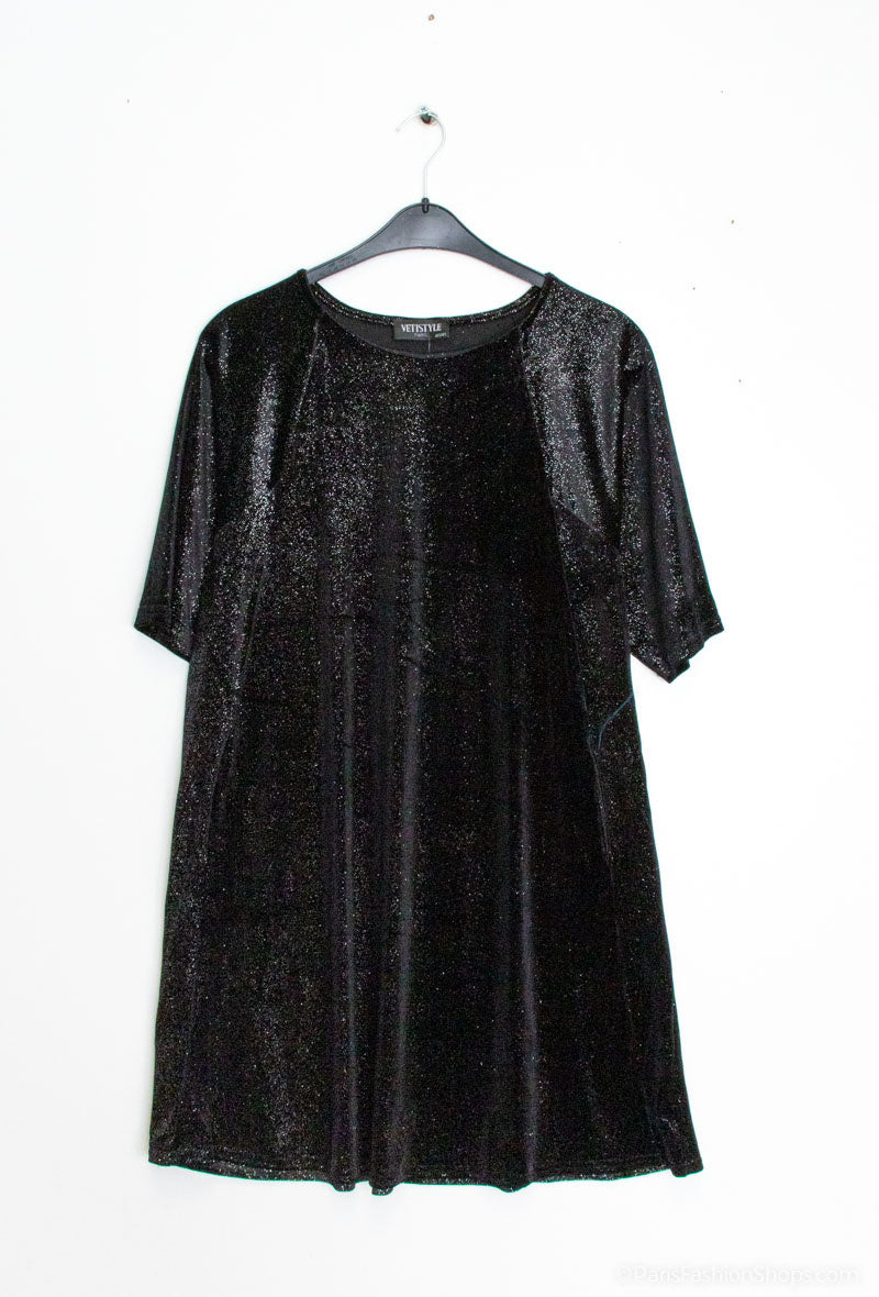 Plus Size Sparkly velvet dress