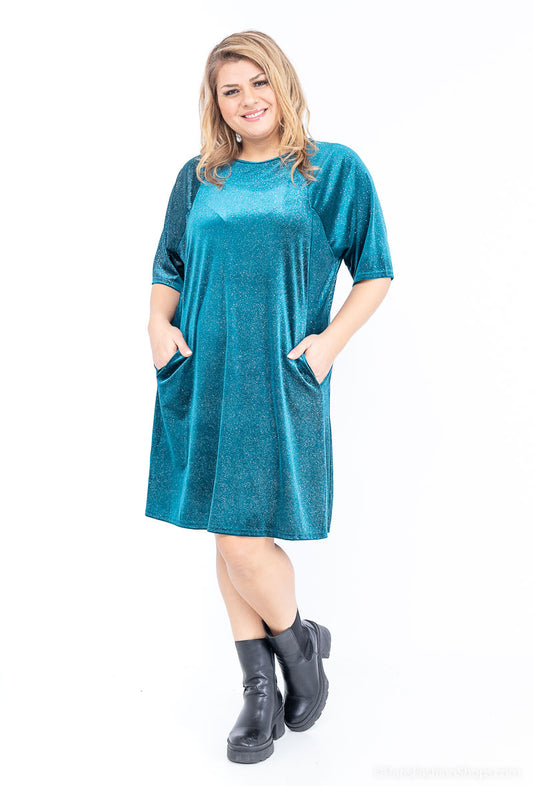 Plus Size Sparkly Velvet Dress