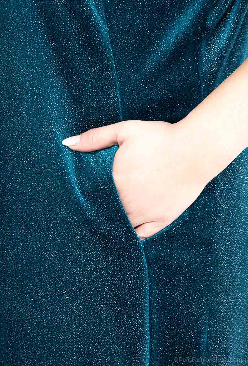 Plus Size Sparkly Velvet Dress