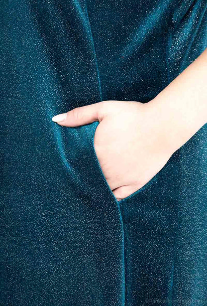 Plus Size Sparkly Velvet Dress