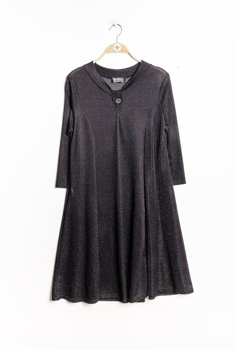 Plus Size Glittrande Klänning
