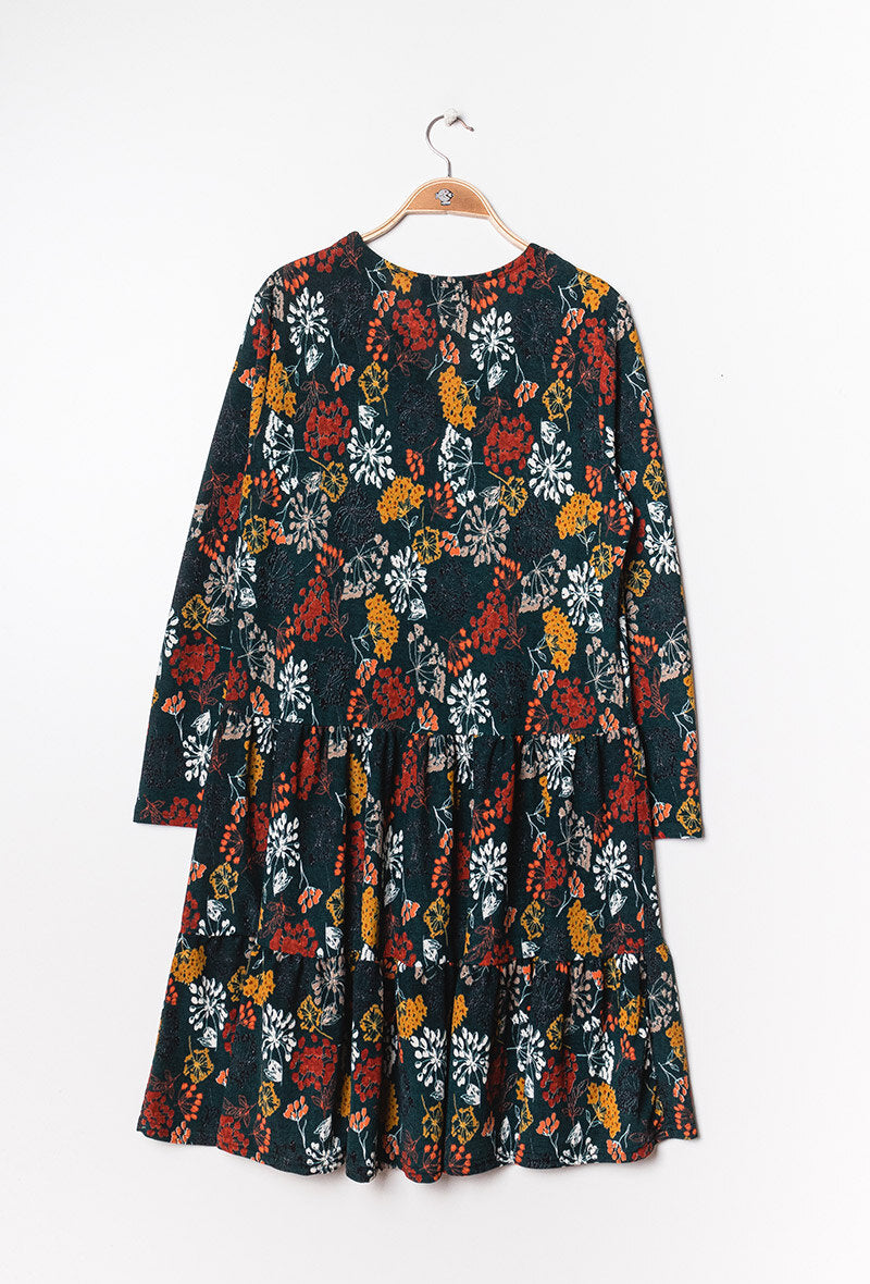 Blommönstrad Klänning i Plus Size