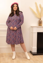 Plus Size Blommig Klänning