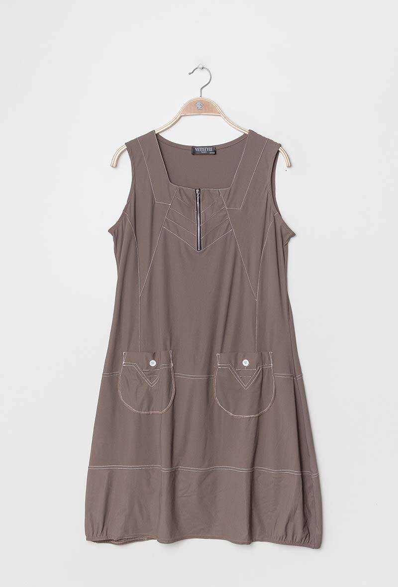 Plus Size Stretch dress with pockets