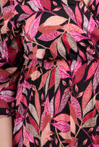 Plus Size Trapeze Klänning med Volangärm
