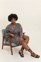 Tunikaklänning med omlott hjärttryck i Stor Storlek