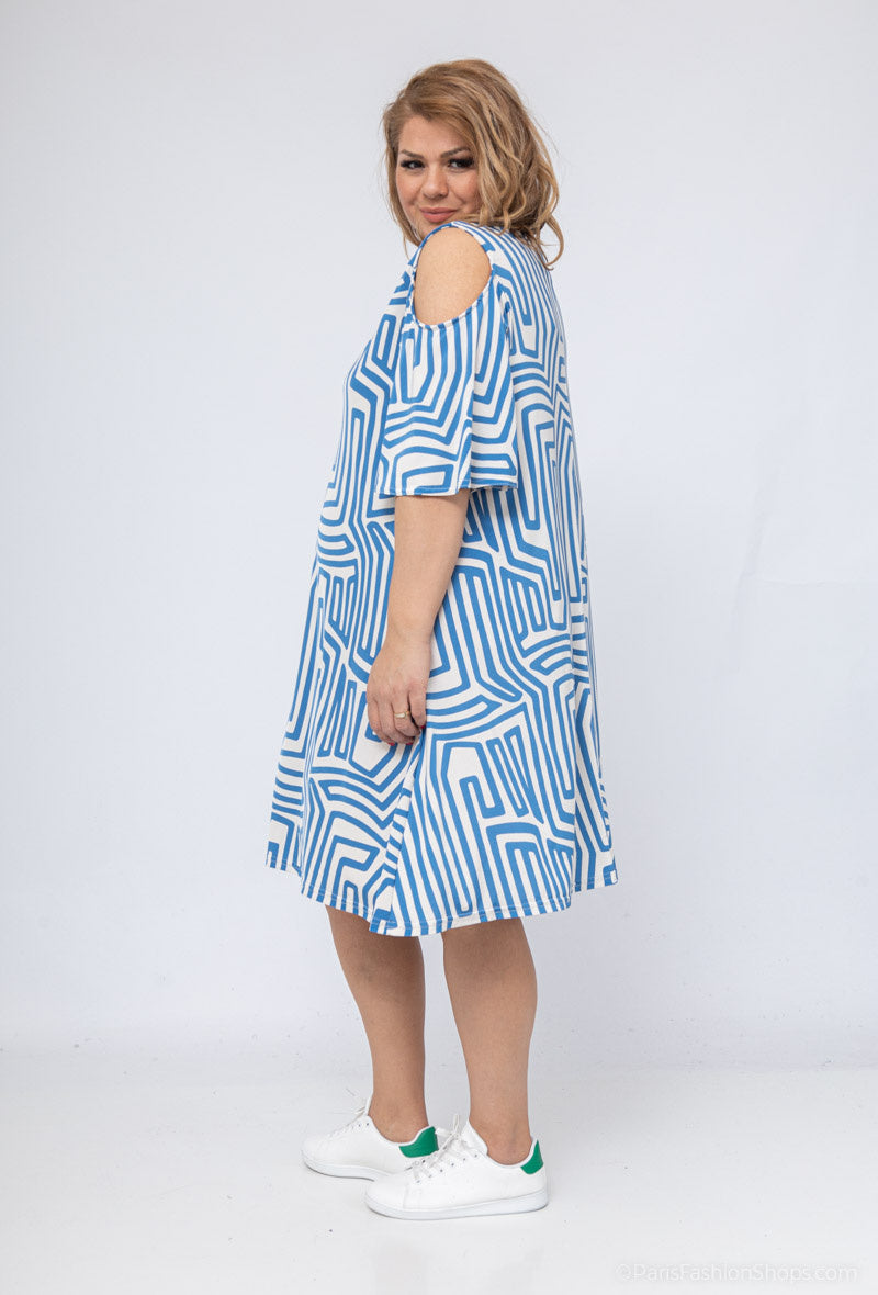 Plus Size Off-the-Shoulder Tunic Dress