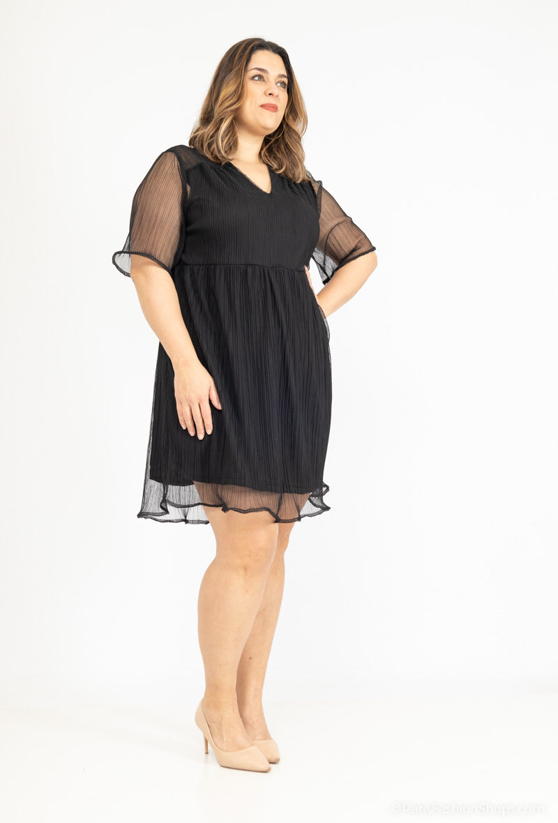 Plus Size Fishnet Tunic Dress