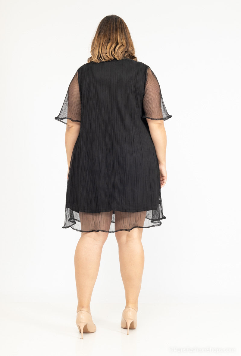 Plus Size Fishnet Tunic Dress