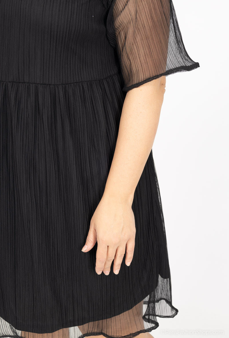 Plus Size Fishnet Tunic Dress