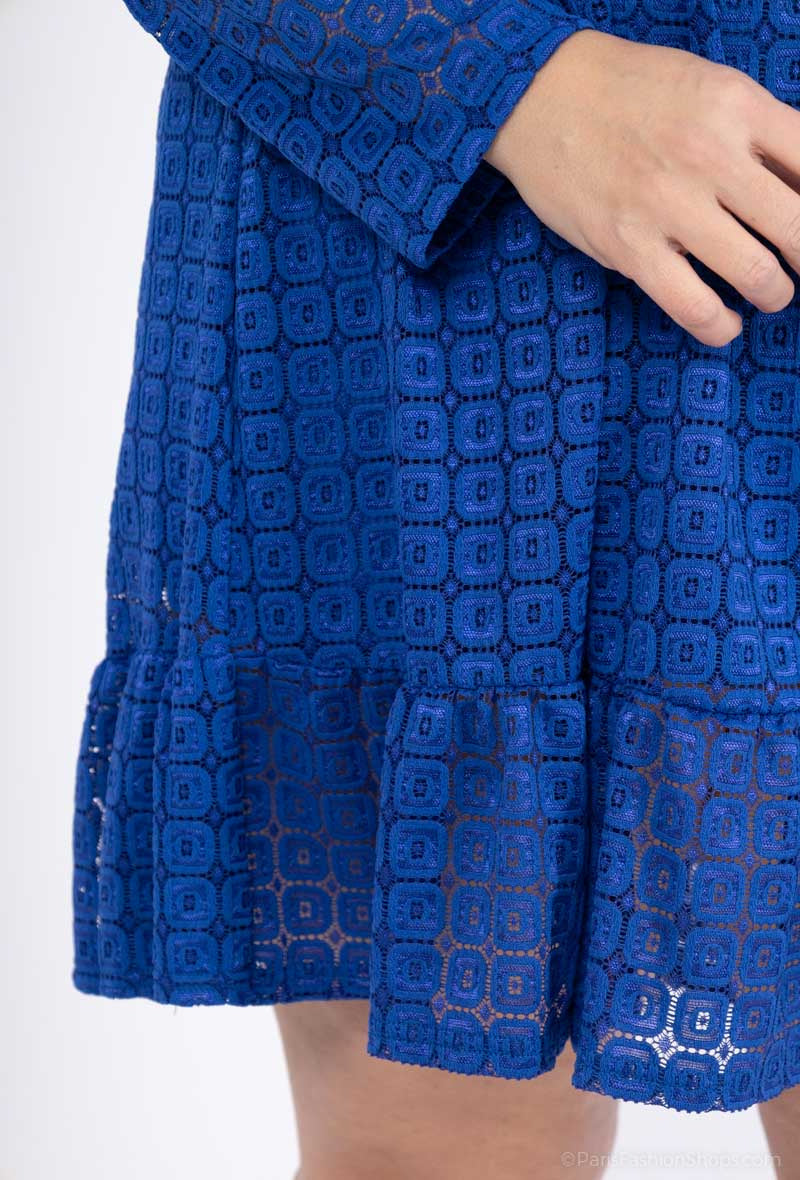 Plus Size V-ringad Spetsklänning