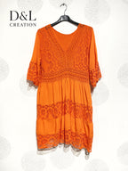 Plus Size United Dress med V-ringning och spets