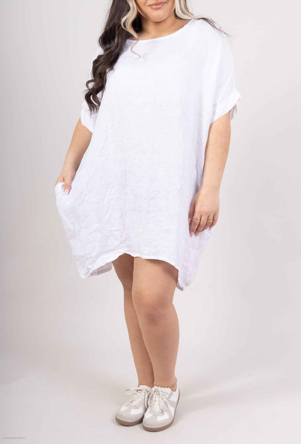 Plus Size Klänning i Linne