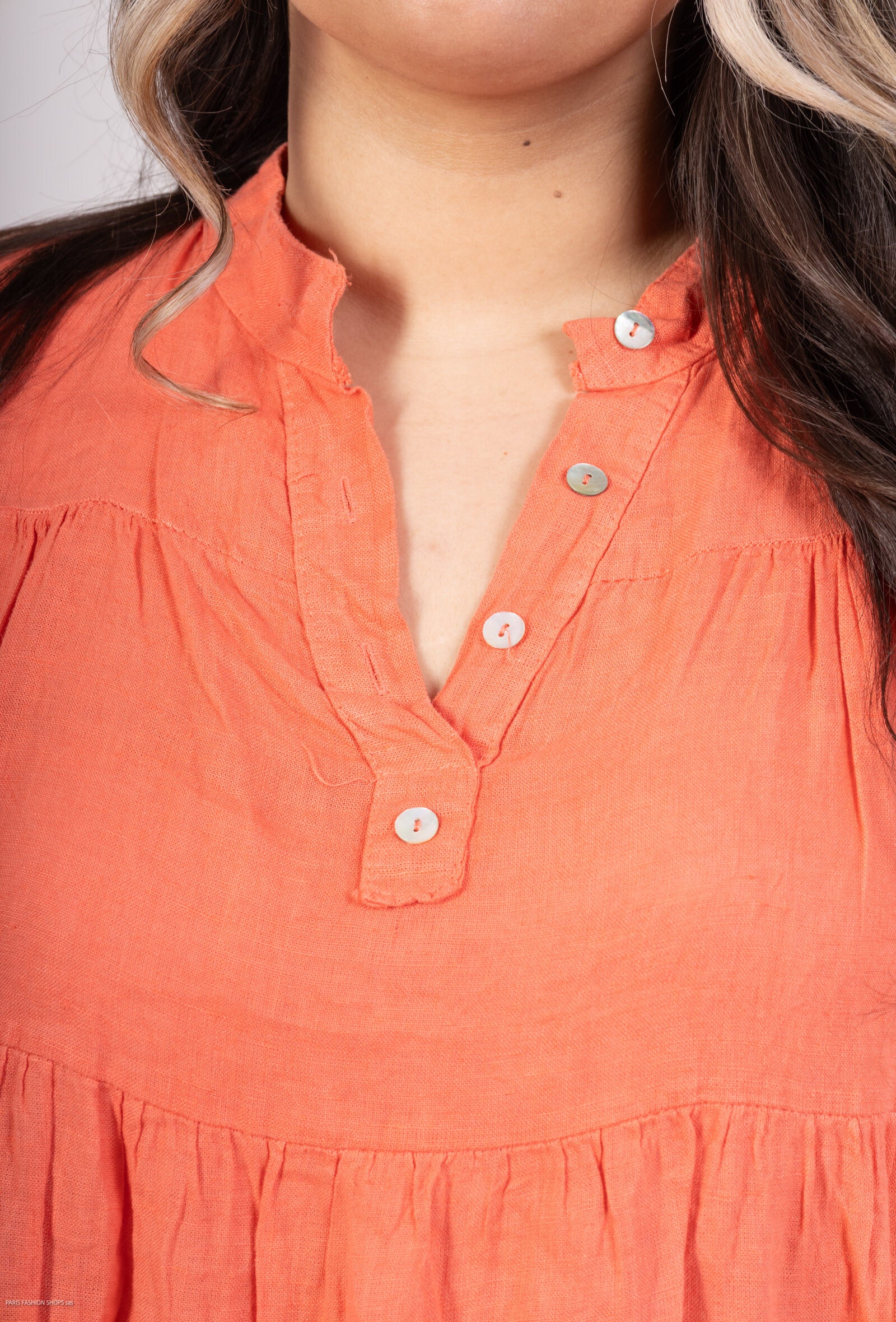 Plus Size Klänning i Linne