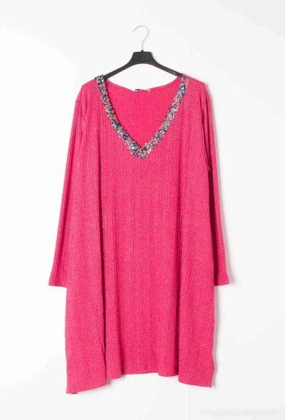 DRESS i Stor Storlek - Elegant Höstklänning för Plus Size Kvinna