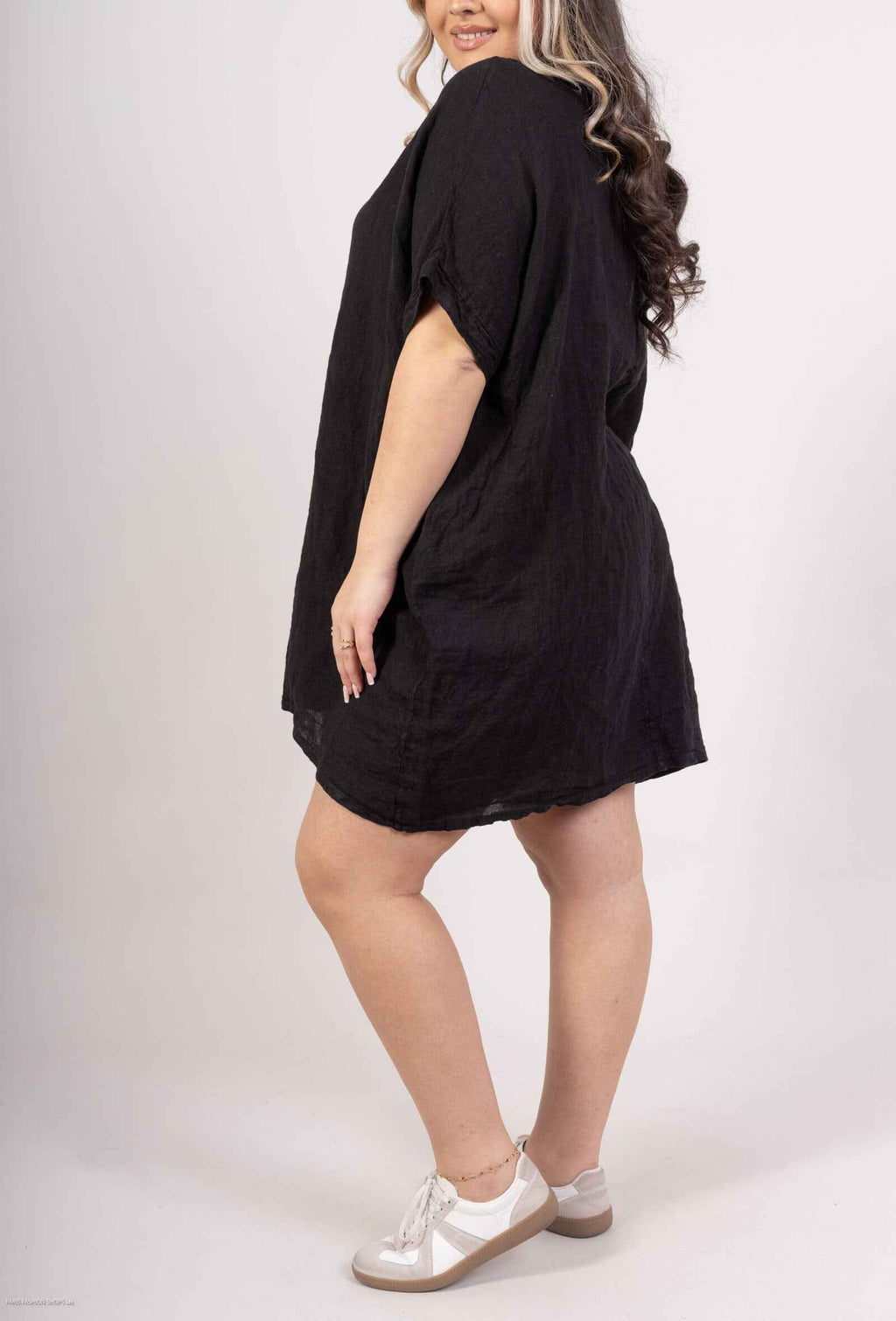 Plus Size Klänning i Linne