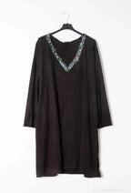 DRESS i Stor Storlek - Elegant Höstklänning för Plus Size Kvinna