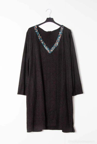 DRESS i Stor Storlek - Elegant Höstklänning för Plus Size Kvinna