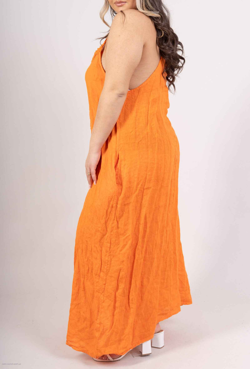 Plus Size Klänning i Linne