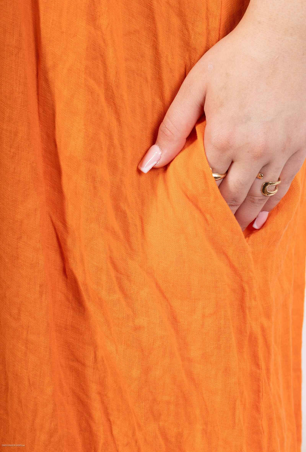 Plus Size Klänning i Linne