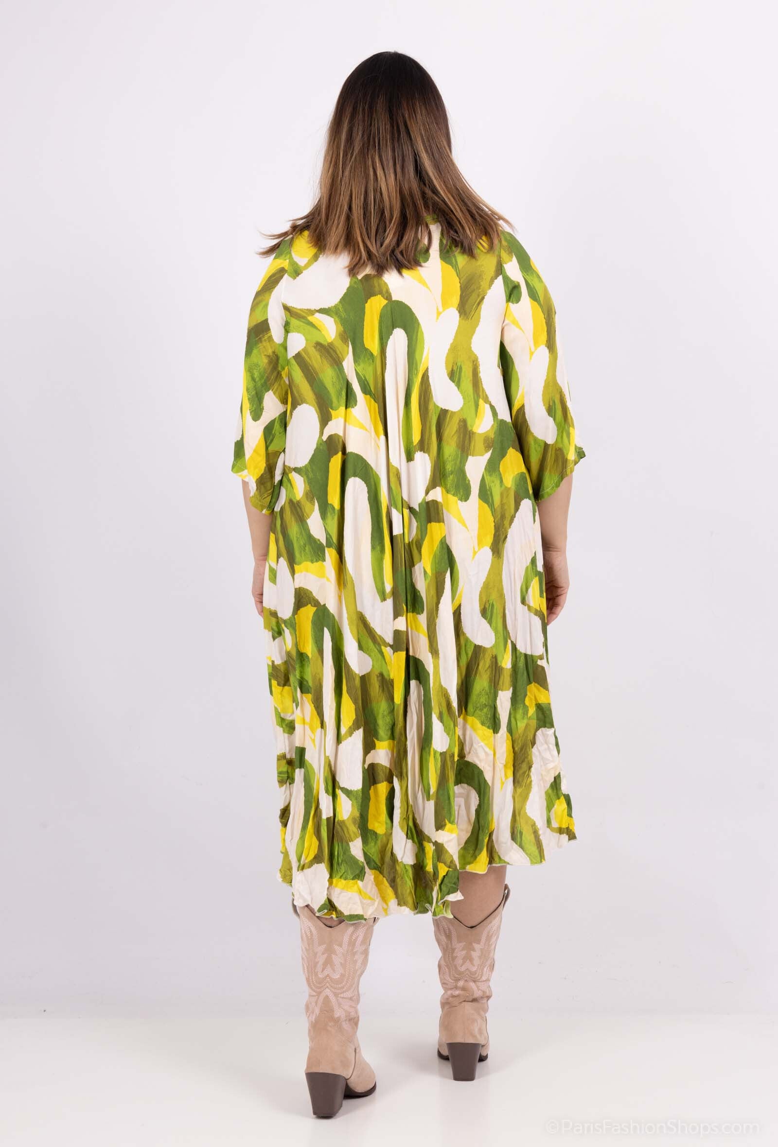 Elegant Plus Size Klänning i 100% Viskos