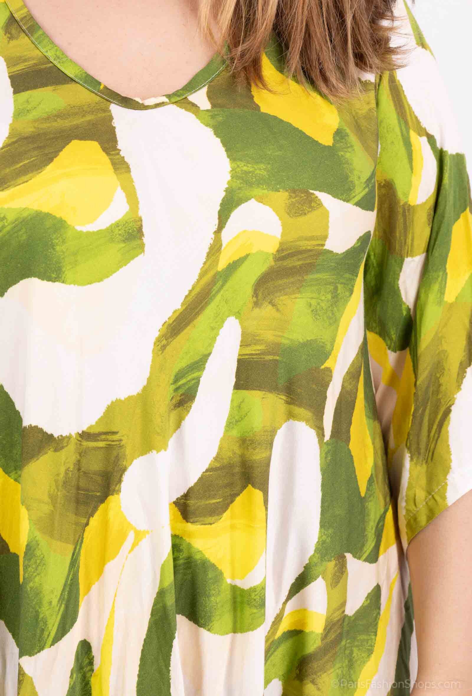 Elegant Plus Size Klänning i 100% Viskos