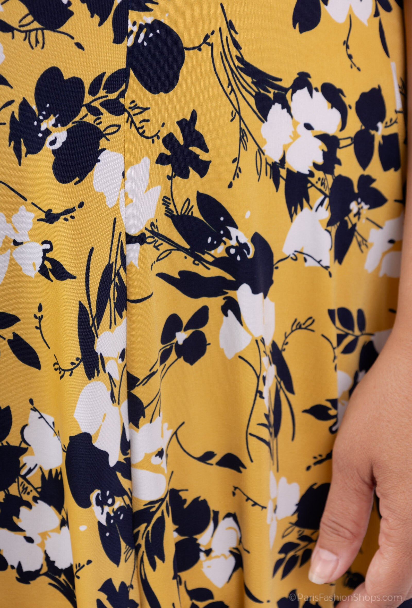 Plus Size Blommig Flared Klänning