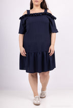 Plus Size Flying dresses in the plain with bare shoulders for the summer large