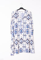 Plus Size Summer dresses printed with belt to tie