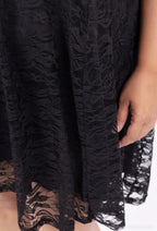 Plus Size Spetsklänning med Flares