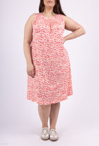 Plus Size Dresses in back print with knotted big sizes for summer