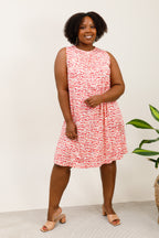 Dresses in back print with knotted big sizes for summer i Stor Storlek