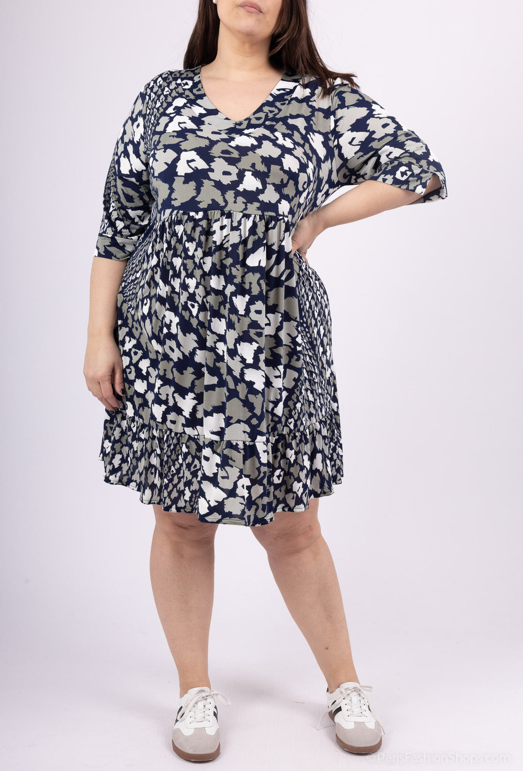 Plus Size Klänningar Med Tryck För Sommaren