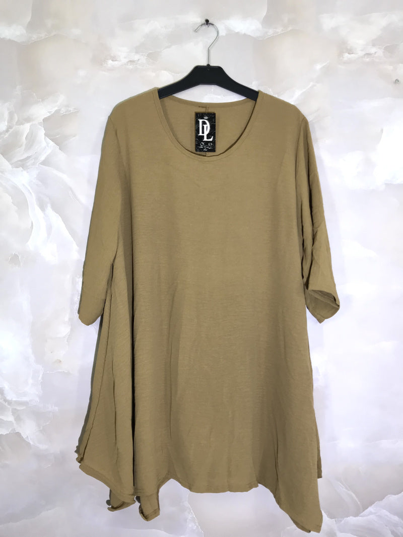Mid-length flared sleeve dresses i Stor Storlek