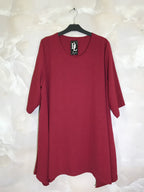 Mid-length flared sleeve dresses i Stor Storlek