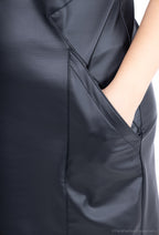 Elegant Plus Size Faux Leather Klänning