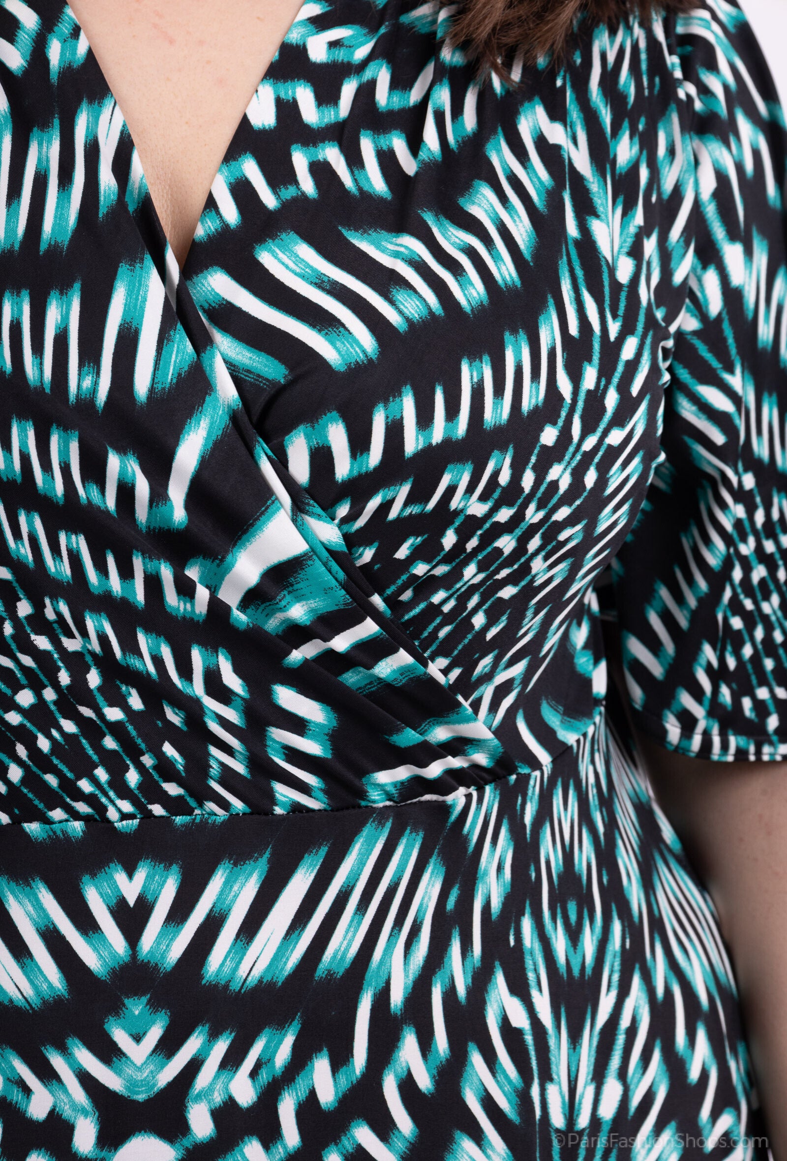 Plus Size Korta Ärmar Trapez Klänning