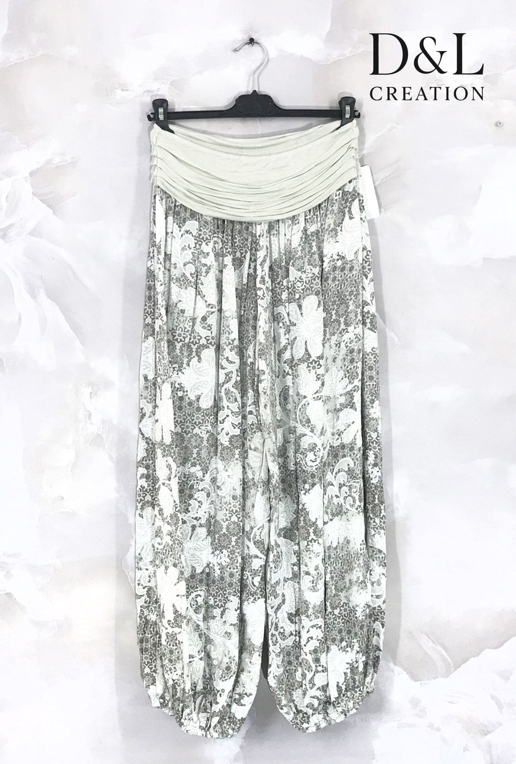 Plus Size Tryckta Harembyxor T38 till T50