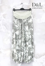 Plus Size Tryckta Harembyxor T38 till T50