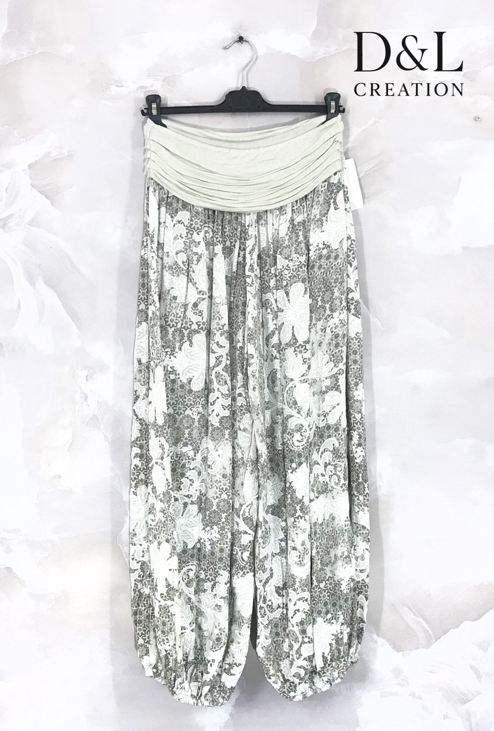 Plus Size Tryckta Harembyxor T38 till T50