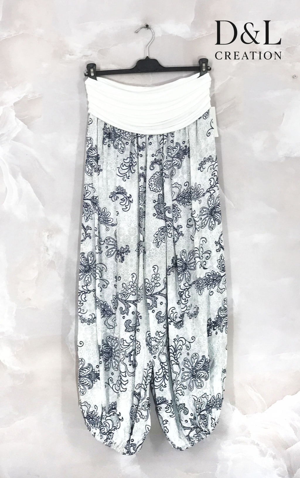 Plus Size Printed harem pants large size T38 to T50