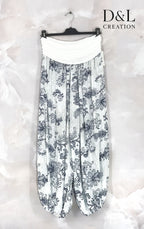 Plus Size Printed harem pants large size T38 to T50