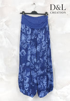 Plus Size Printed harem pants large size T38 to T50