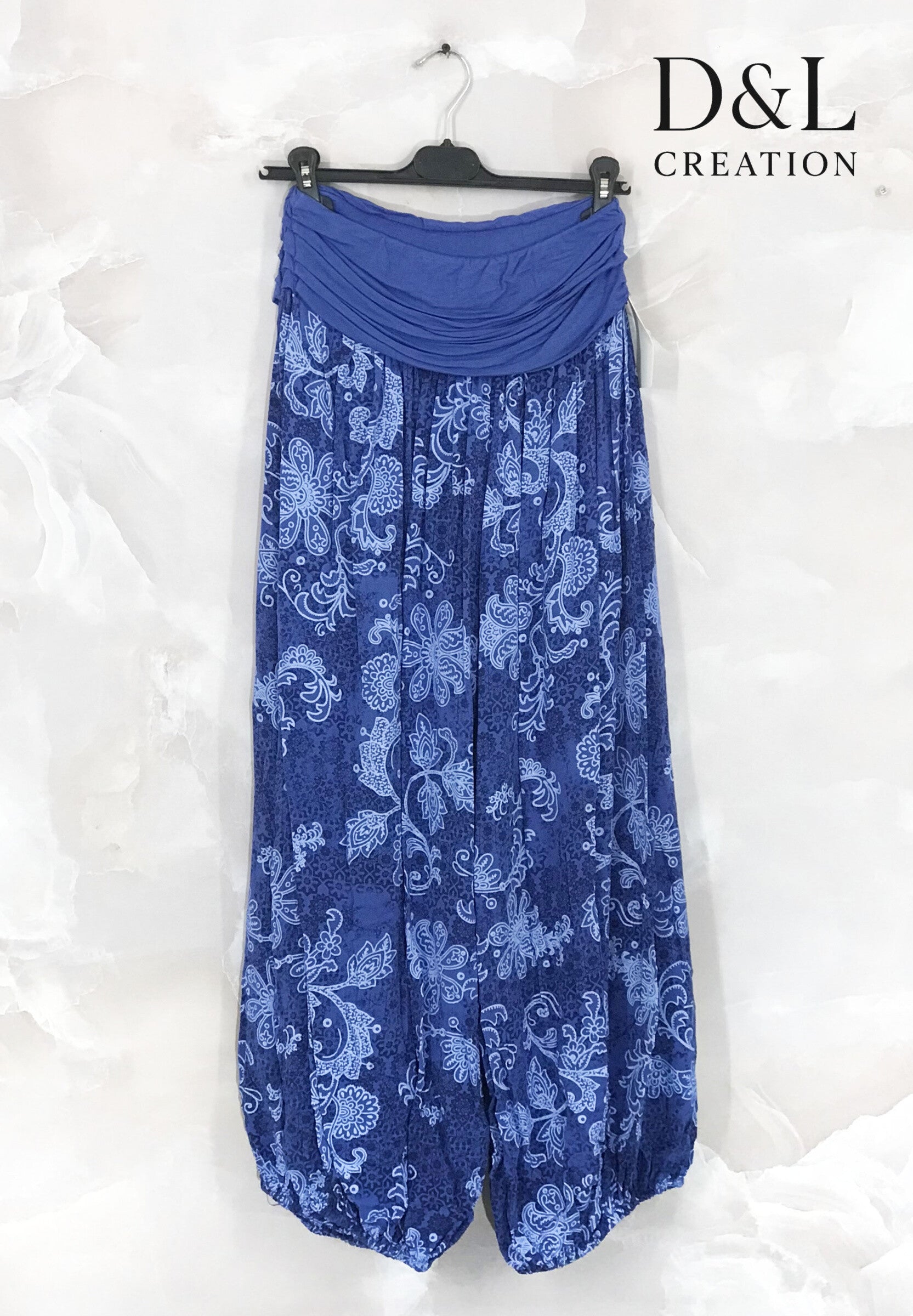Plus Size Printed harem pants large size T38 to T50